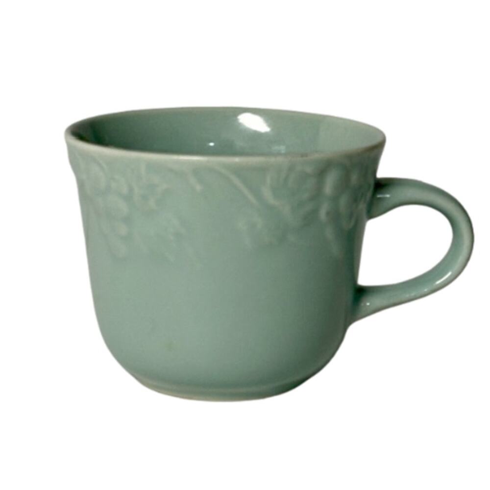 Vintage Celadon Green Stoneware Tea Cup Mug | Made in Japan